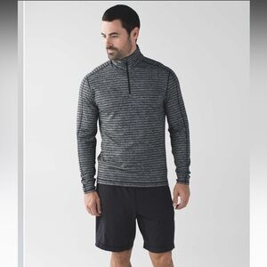 Lululemon Raven Stripe Surge 1/2 Zip Pullover Men’s XLarge